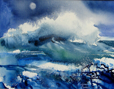 ocean watercolor. Original Watercolor